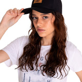 Gorro Mujer Logo Leather Patch H Negro Cat