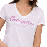Remera Mujer Cat Script V Neck Te Blanco Cat