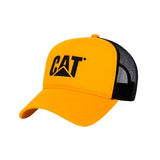 Gorro Hombre Cat Logo Mesh Back F Amarillo Cat