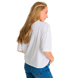 Remera Mujer Oversize Graphic Tee Blanco Cat