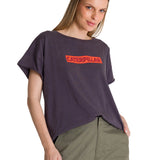 Remera Mujer Relaxed Graphic Tee Violeta Cat