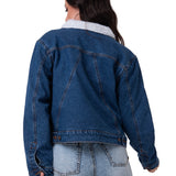 Chaqueta Mujer W Sherpa Lined Relax Azul Cat