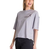 Remera Mujer Oversize Graphic Tee Gris Cat
