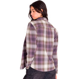 Remera Manga Larga Mujer Flannel Relaxed L/S Violeta Cat