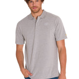 Remera Hombre Cat Logo Pique Polo Gris Cat