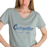 Remera Mujer Caterpillar Metallic Celeste Cat