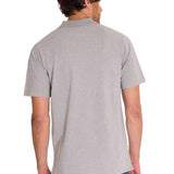 Remera Hombre Cat Logo Pique Polo Gris Cat