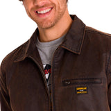 Chaqueta Hombre Waxed Chore Jacket Marron Cat