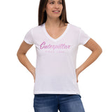 Remera Mujer Cat Script V Neck Te Blanco Cat