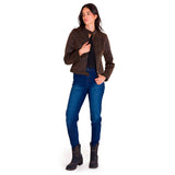 Chaqueta Mujer W Waxed Moto Jacket Marron Cat