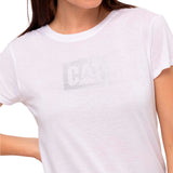 Remera Mujer Metallic Cat Logo Te Blanco Cat