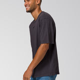 Remera Hombre Slub Knit Relaxed Te Negro Cat