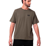 Remera Hombre Cat Small Logo Tee Verde Cat