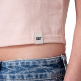 Remera Mujer Crop Metallic Graphi Cat