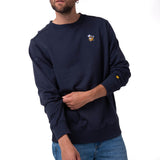 Buzo Hombre Graphic Fleece Crewn Azul Cat