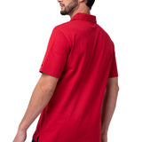 Remera Hombre Cat Logo Pique Polo Rojo Cat