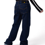 Jeans Mujer Denim Mid-Rise Relax Indigo Cat