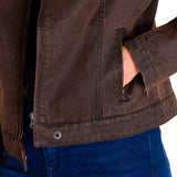 Chaqueta Mujer W Waxed Moto Jacket Marron Cat