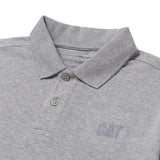 Remera Hombre Cat Logo Pique Polo Gris Cat