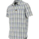 Camisa Hombre Plaid Poplin S/S Shi Gris Cat