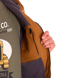 Chaqueta Hombre Hooded Sherpa Lined Marron Cat