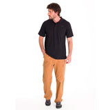 Remera Hombre Cat Logo Pique Polo Negro Cat