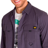 Camisa Hombre Utility L/S Shirt Violeta Cat
