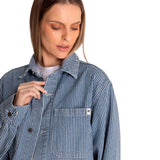 Chaqueta Mujer Oversized Hickory St Azul Cat