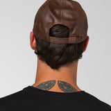 Gorro Hombre Faux Leather Hat Marron Cat
