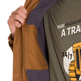 Chaqueta Hombre Hooded Sherpa Lined Marron Cat