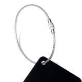 Llavero Unisex Metal Luggage Tag Negro Cat