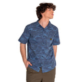 Camisa Hombre Relaxed Printed Popl Azul Cat