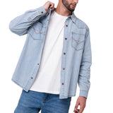 Camisa Hombre Denim Western L/S Sh Celeste Cat