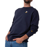 Buzo Hombre Graphic Fleece Crewn Azul Cat