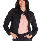 Chaqueta Mujer W Waxed Moto Jacket Negro Cat