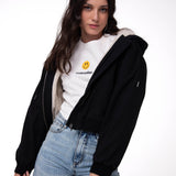 Chaqueta Mujer Canvas Sherpa Lined Negro Cat