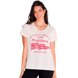 Remera Mujer Crew Centennial Grap Beige Cat