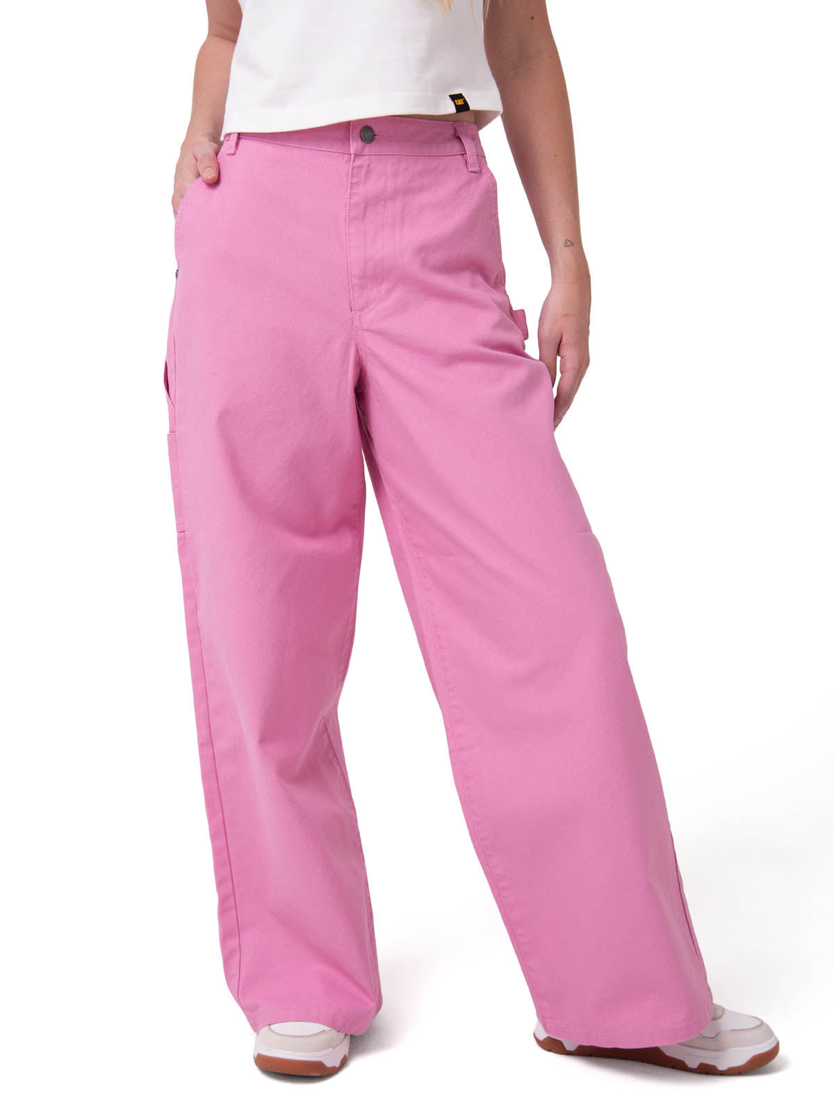 Pantalon Mujer Relaxed Canvas Carpe Rosado Cat