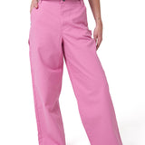 Pantalon Mujer Relaxed Canvas Carpe Rosado Cat