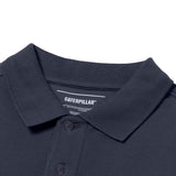 Remera Hombre Cat Logo Pique Polo Azul Cat