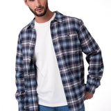 Camisa Hombre Classic Stretch Flan Azul Cat