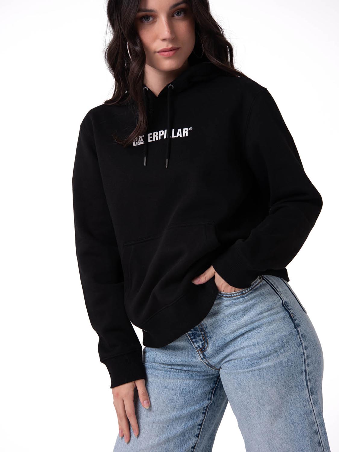 Buzo Mujer W Fleece Caterpillar Negro Cat