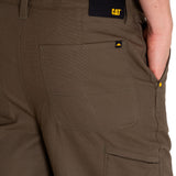 Short Hombre Stretch Canvas Utili Verde Cat