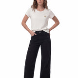 Jeans Mujer Denim Wide Leg Negro Cat