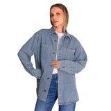 Chaqueta Mujer Oversized Hickory St Azul Cat