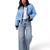 Chaqueta Mujer W Nylon Bomber Jacke Azul Cat