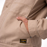 Chaqueta Hombre Canvas Flannel Lined Beige Cat