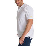 Remera Hombre Cat Logo Pique Polo Blanco Cat