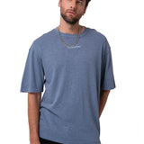Remera Hombre Slub Knit Relaxed Te Gris Cat