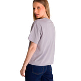 Remera Mujer Boxy Heavyweight Emb Gris Cat